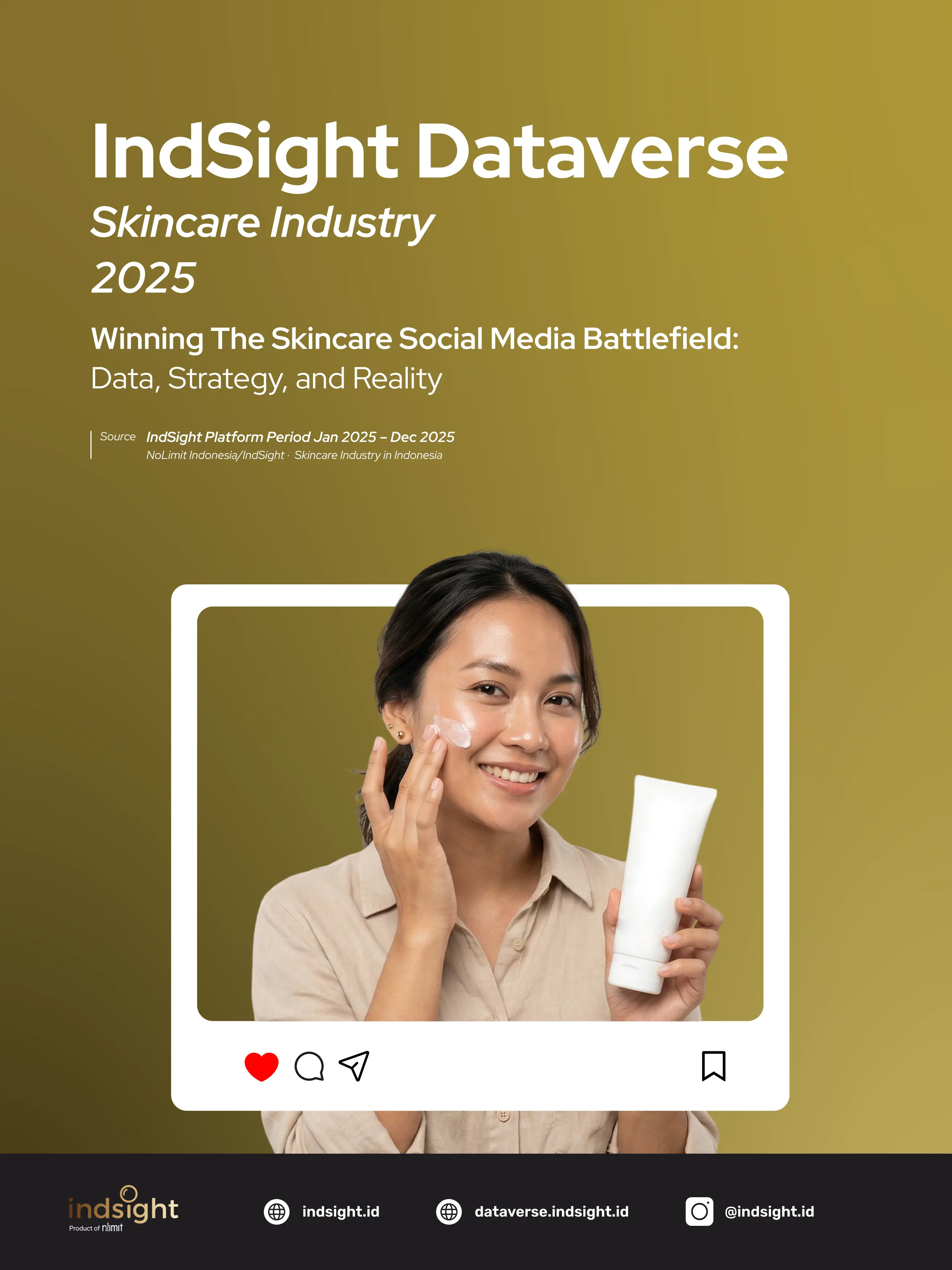 Cover IndSight Dataverse: Skincare Industry 2025: Winning The Skincare Social Media Battlefield: Data, Strategy, and Reality